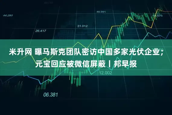 米升网 曝马斯克团队密访中国多家光伏企业；元宝回应被微信屏蔽丨邦早报
